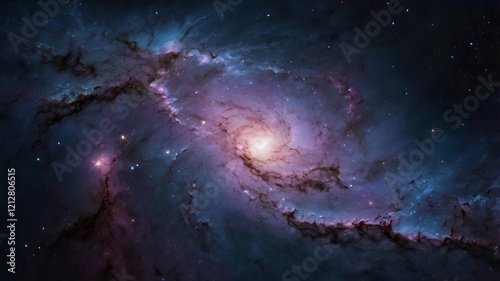 Night Sky with Stars, Nebula, and Galaxy – Cosmic Universe Background