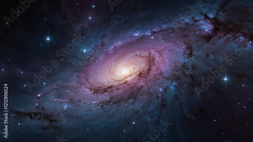Night Sky with Stars, Nebula, and Galaxy – Cosmic Universe Background