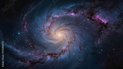 Night Sky with Stars, Nebula, and Galaxy – Cosmic Universe Background