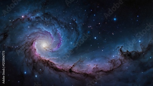 Night Sky with Stars, Nebula, and Galaxy – Cosmic Universe Background