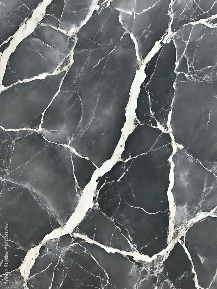 Dark grey marble texture with white veins.