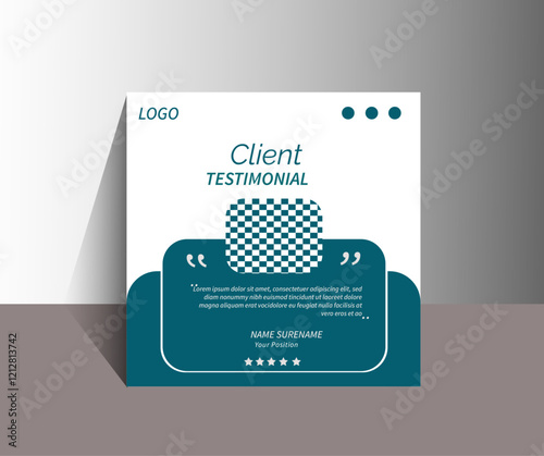 Set of client testimonials or review social media post design,Customer feedback testimonial social media post web banner template.client feedback template with square size modern and creative, Custome