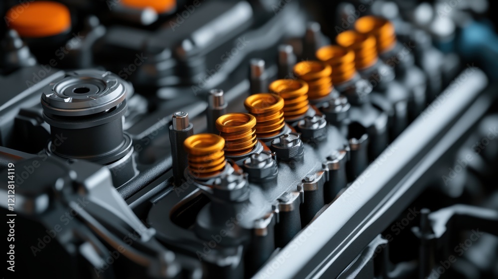 Detailed Close-Up of Engine Components Showcasing Precision Engineering and Innovative Design Elements Detailed Close-Up of Engine Components Showcasing Precision Engineering and Innovative Design Elements