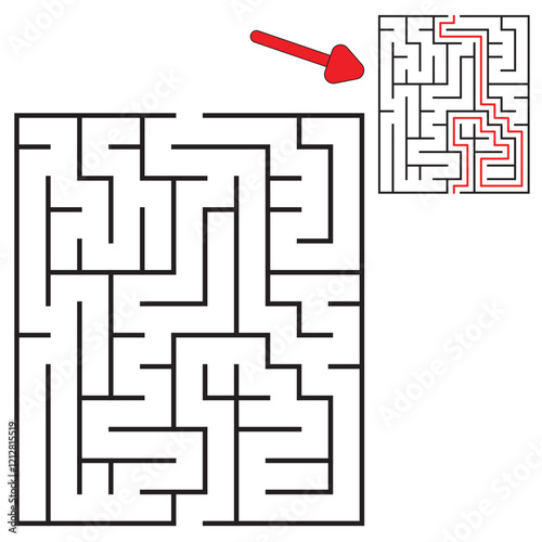Kids riddle maze puzzle labyrinth vector illustration