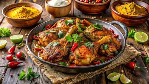 Pakistani Chicken Chargha Dinner - Delicious & Famous Dish photo