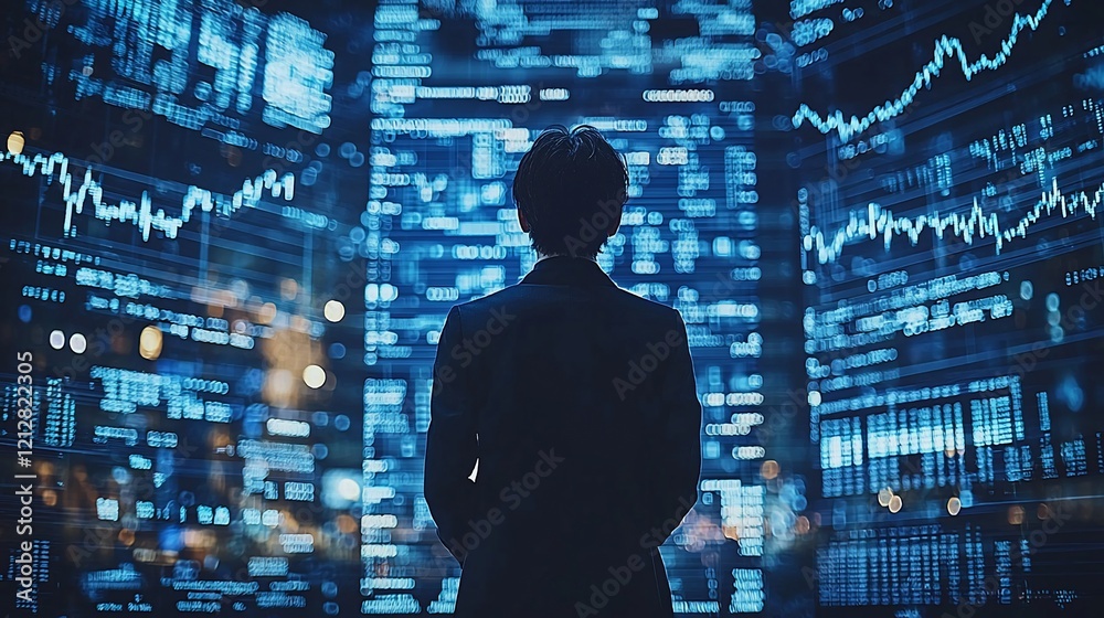 Data Analyst Observing Digital Information Streams Data Analyst Observing Digital Information Streams