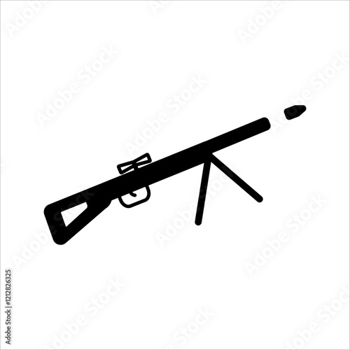 Black Shotguns Cross Illustration Logo Silhouette