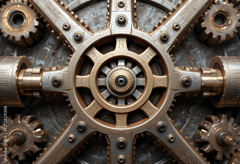Figure of a central gear with multiple connections Figure of a central gear with multiple connections