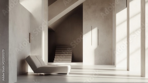Minimalistic Abstract Design  Modern Interior  Digital Art  Contemporary Space  Aesthetic Perspective