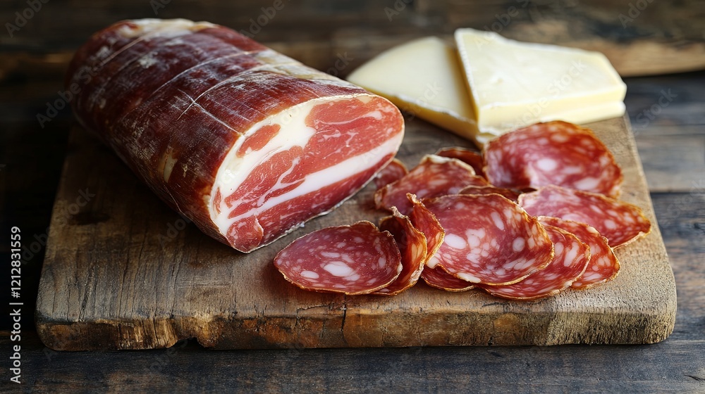 Experience the rustic charm of an Italian charcuterie board with prosciutto, salami, and artisan cheeses pic picture Experience the rustic charm of an Italian charcuterie board with prosciutto, salami, and artisan cheeses pic picture