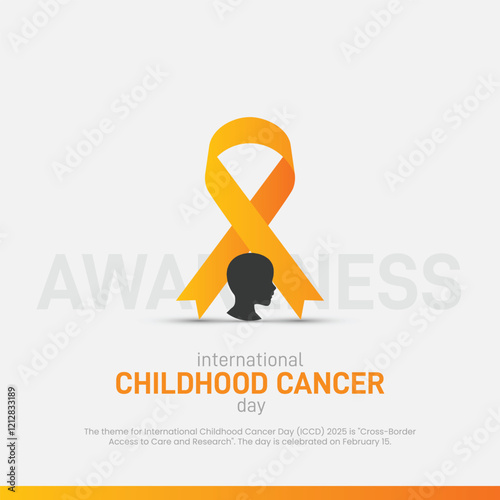 international childhood cancer day. international childhood cancer day creative banner, poster, social media post, postcard, background, template, greetings card, awareness, web banner design etc. 