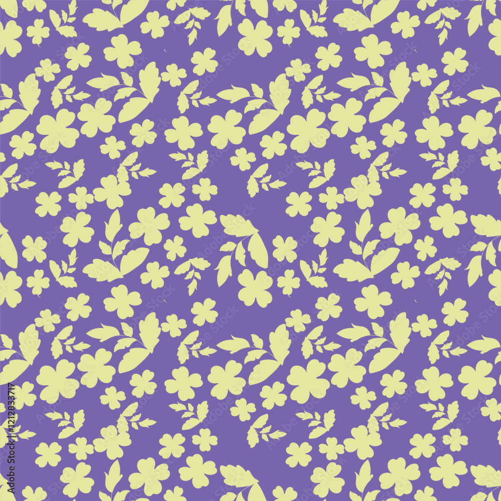 Seamless floral pattern, romantic ditsy print in delicate pastel colors. Cute botanical design of pretty small hand drawn flowers, tiny leaves, simple bouquets abstract. Vector illustration Seamless floral pattern, romantic ditsy print in delicate pastel colors. Cute botanical design of pretty small hand drawn flowers, tiny leaves, simple bouquets abstract. Vector illustration