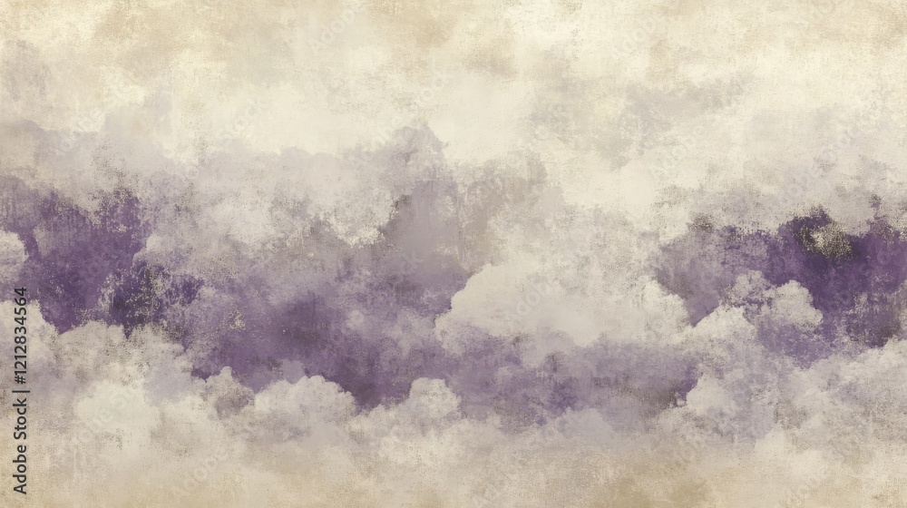 Fototapeta premium Abstract Beige and Purple Cloud Texture Art
