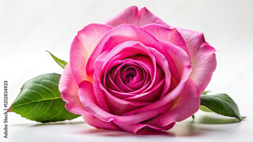 Pink Rose on White Background - Rule of Thirds Photography Pink Rose on White Background - Rule of Thirds Photography