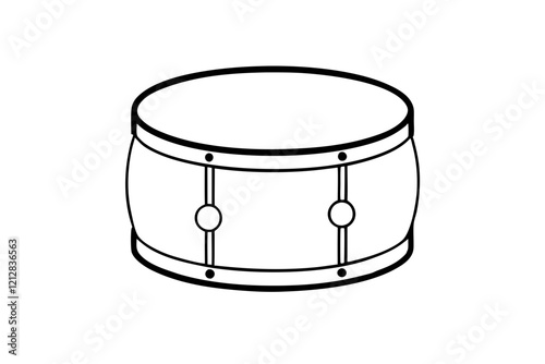 Drum Isolated on White Background - Musical Instrument Photography