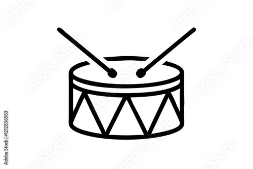 Drum Isolated on White Background - Musical Instrument Photography