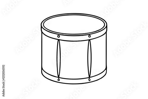 Drum Isolated on White Background - Musical Instrument Photography