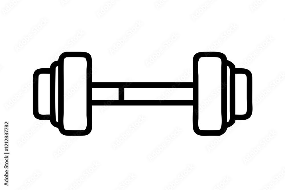 Dumbbell Vector on White Background - Fitness and Gym Equipment Dumbbell Vector on White Background - Fitness and Gym Equipment