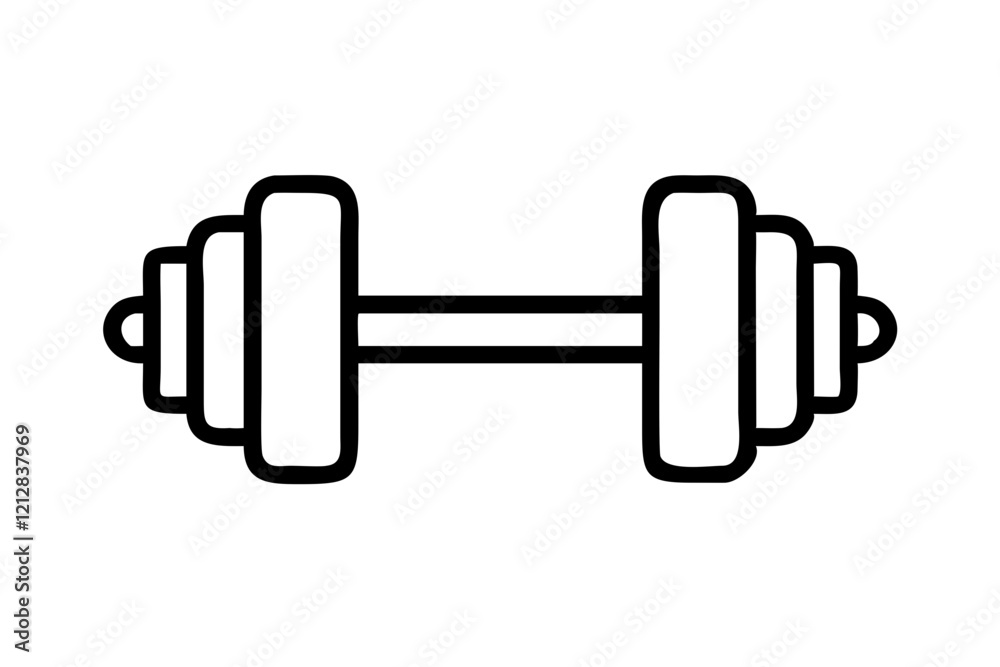 Dumbbell Vector on White Background - Fitness and Gym Equipment Dumbbell Vector on White Background - Fitness and Gym Equipment
