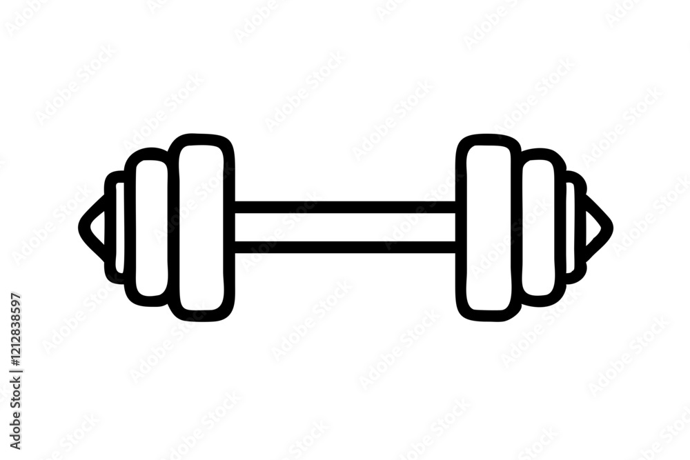Illustration of Dumbbell Vector on White Background - Workout and Gym Design Illustration of Dumbbell Vector on White Background - Workout and Gym Design
