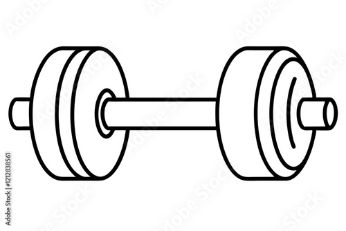 Illustration of Dumbbell Vector on White Background - Workout and Gym Design