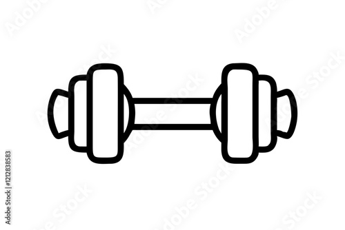 Illustration of Dumbbell Vector on White Background - Workout and Gym Design