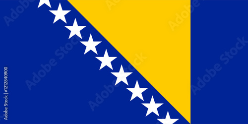 Bosnia and Herzegovina national flag. Flag of Bosnia and Herzegovina