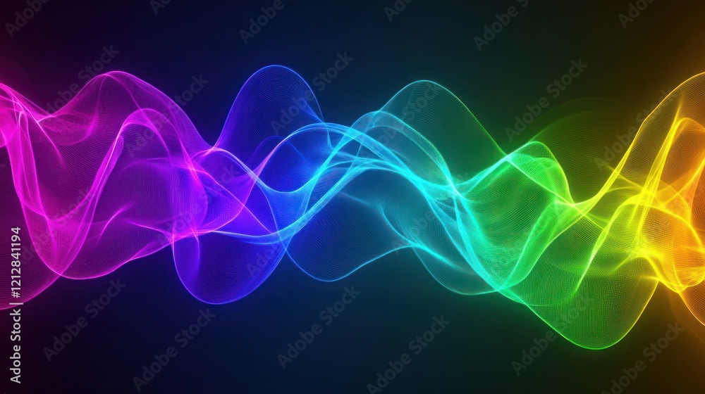 Abstract Rainbow Wave Energy Flow Design Abstract Rainbow Wave Energy Flow Design