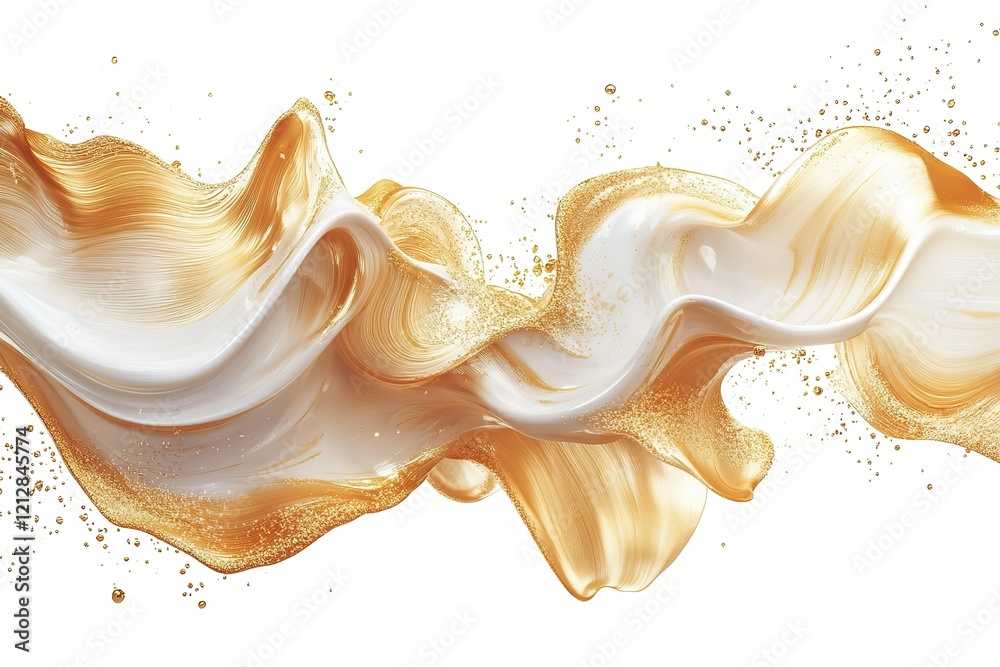 Splash of liquid, coffee, milk and chocolate in mid-air Splash of liquid, coffee, milk and chocolate in mid-air