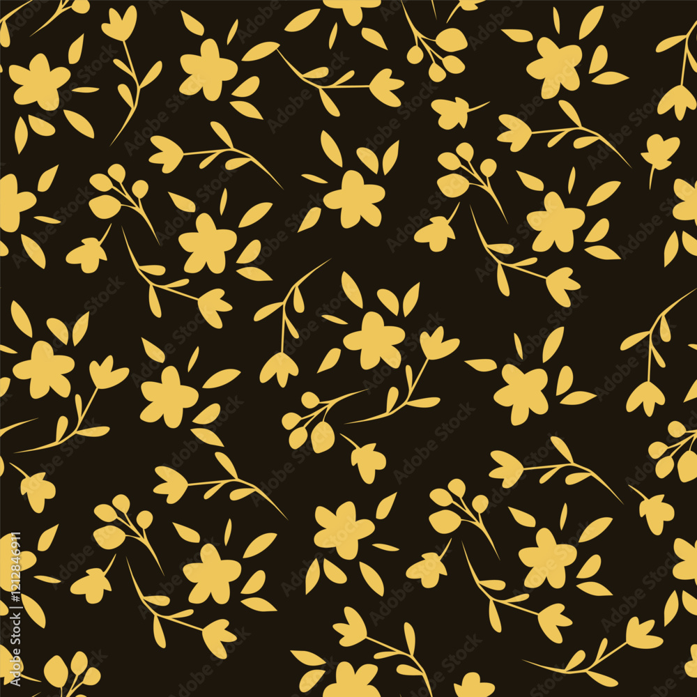 Ditsy Flowers Seamless Pattern. Fashionable print for textiles, wallpaper and packaging Ditsy Flowers Seamless Pattern. Fashionable print for textiles, wallpaper and packaging