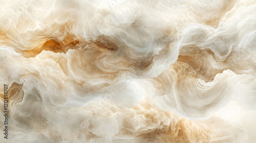 Layers of swirling, dusty clouds with realistic movement, perfect for depicting environmental themes against a white background. photo