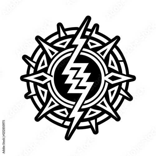 Glyph style icon of lightning bolt