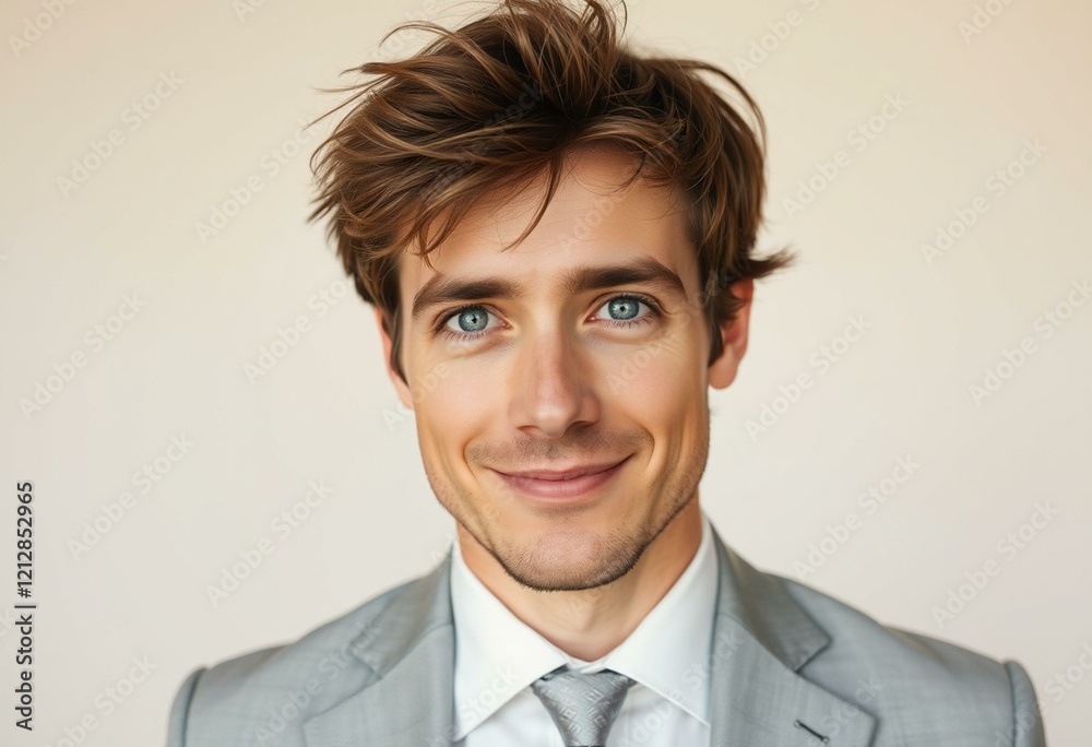 Portrait of a man with disheveled hair Portrait of a man with disheveled hair