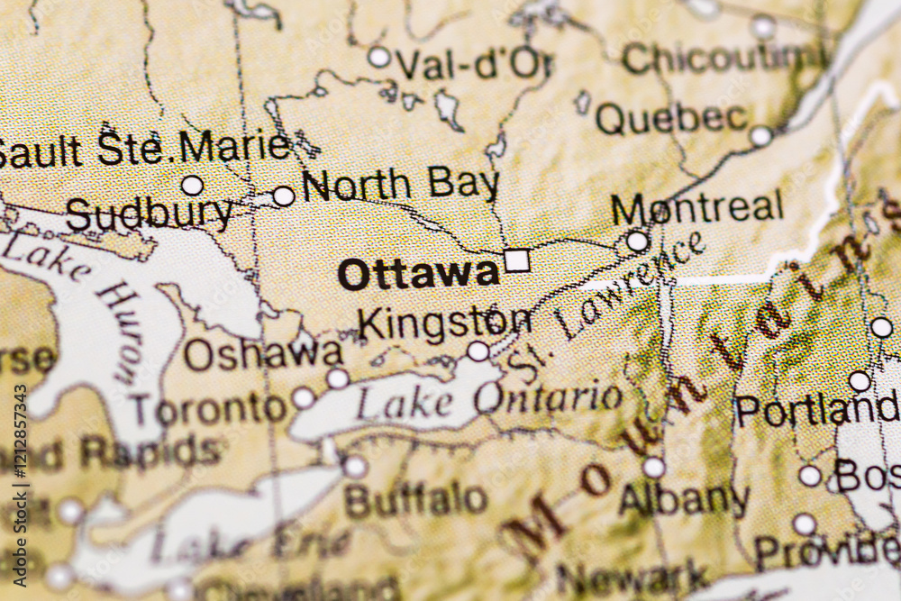 World map. Ottawa map, world tourism, tourist destination. Political map close-up. World map. Ottawa map, world tourism, tourist destination. Political map close-up.