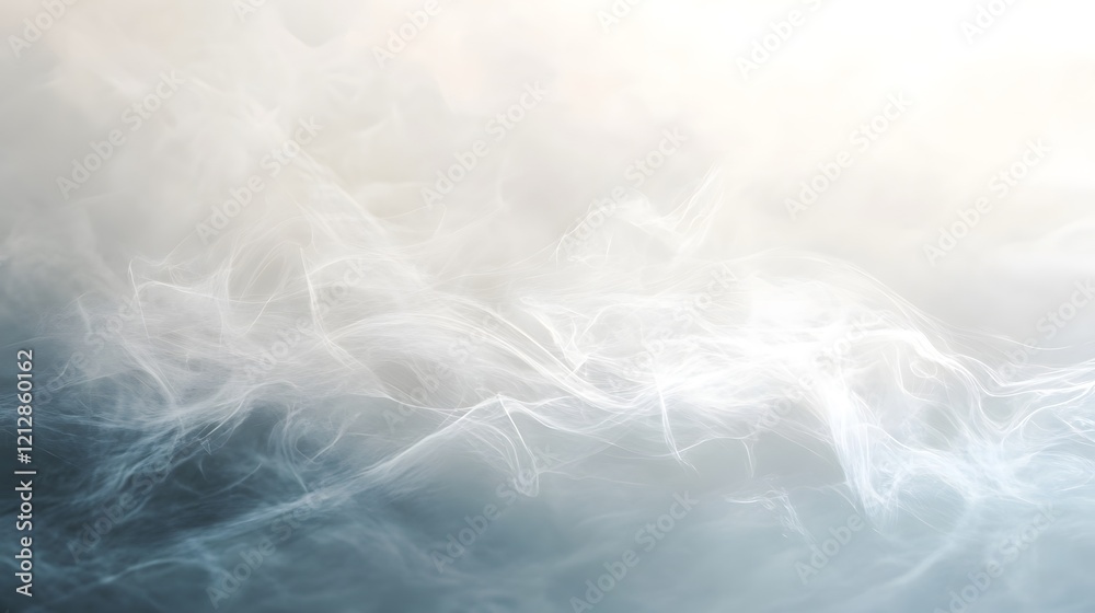 Fototapeta premium Soft Ethereal Smoke Waves in Light Background for Artistic Design