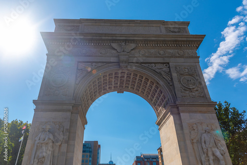 Famous Washington Square Arch in Greenwich Village photo