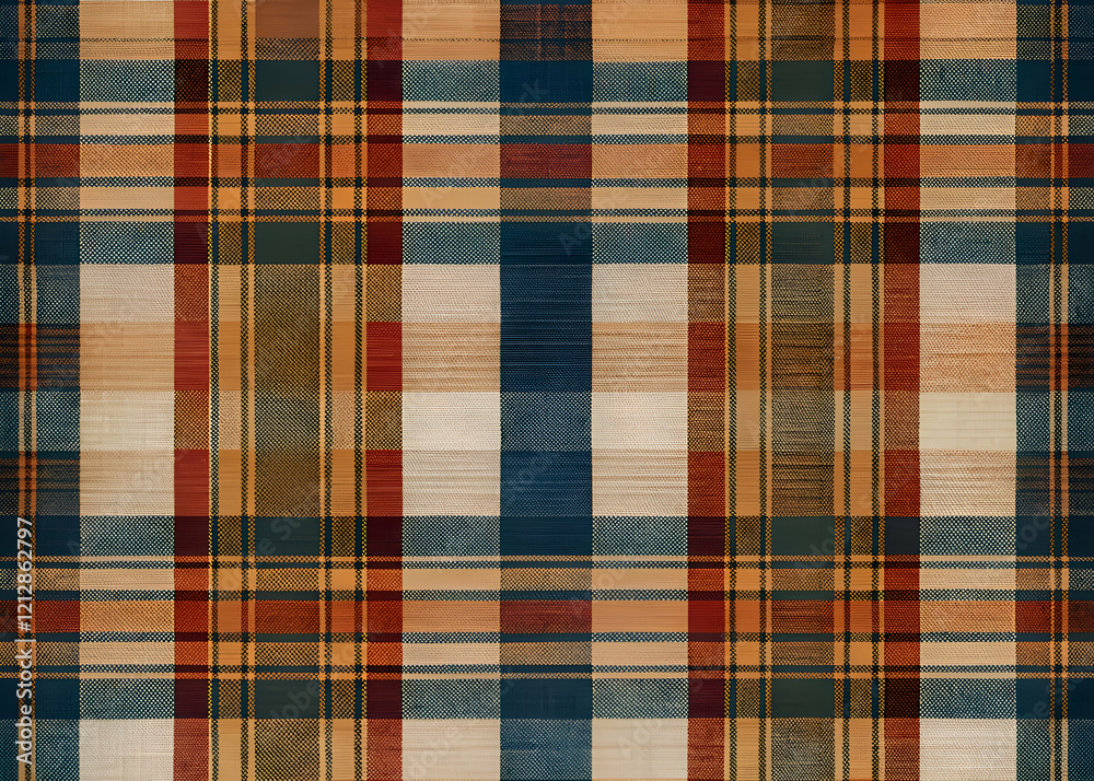 Autumn plaid fabric pattern design. Autumn plaid fabric pattern design.