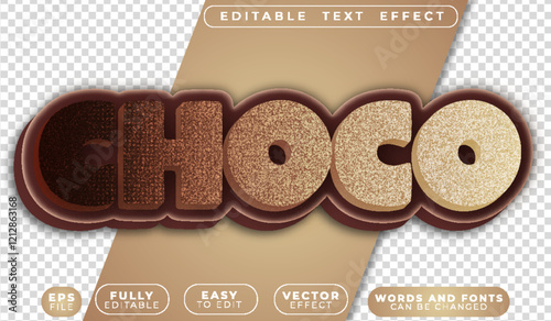 Choco Brown Snack Fully Editable Vector Text File