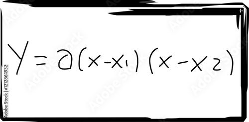 Determine the quadratic function equation, intersection point with the x axis