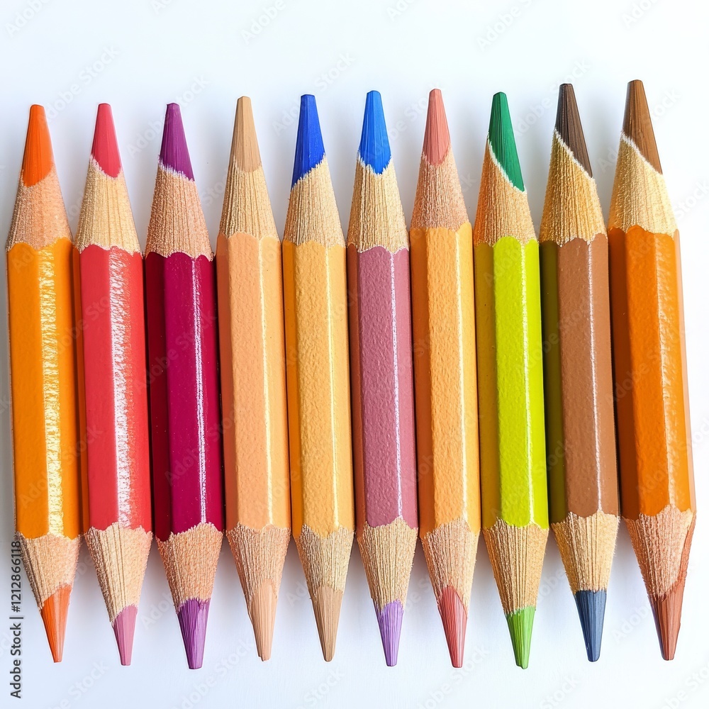Colorful Pencils Drawing Strokes Collection Colorful Pencils Drawing Strokes Collection