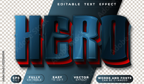 Hero Cartoon Comic Fully Editable Vector Text File