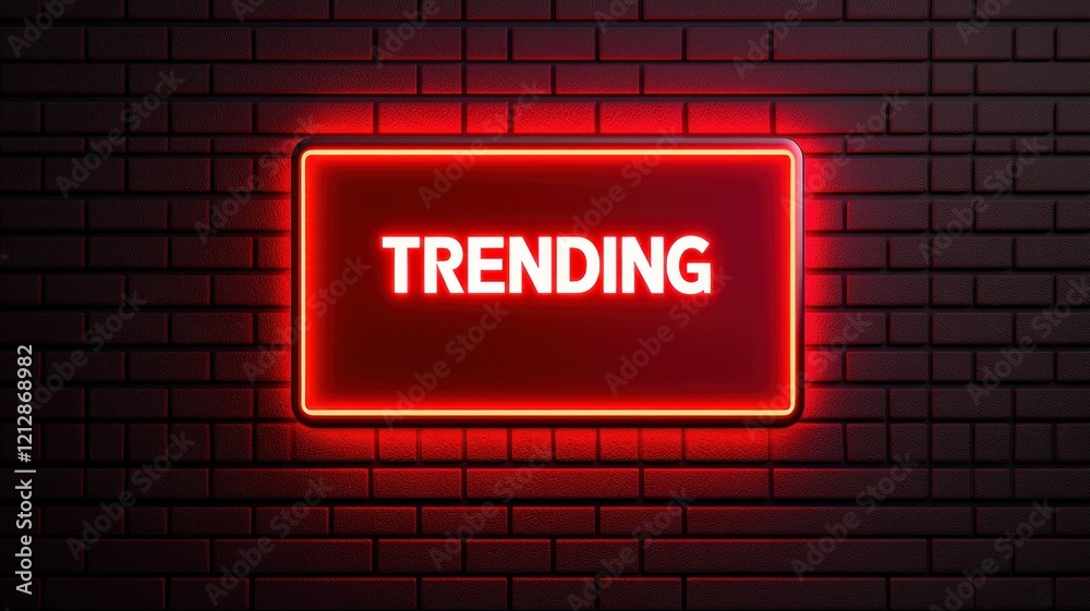 Fototapeta premium A bright red neon sign reading 