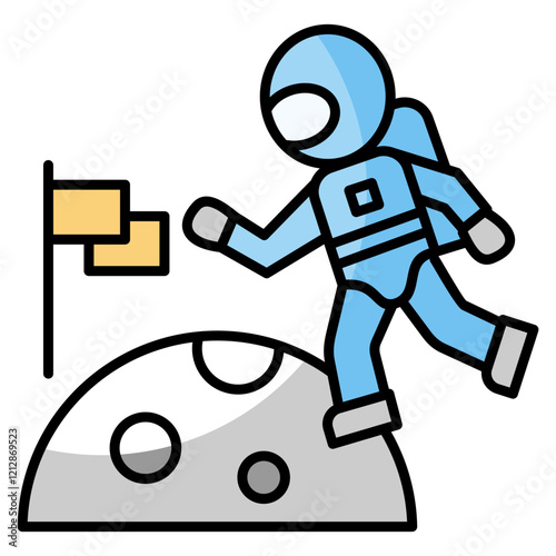 Space Walk  Icon Element For Design