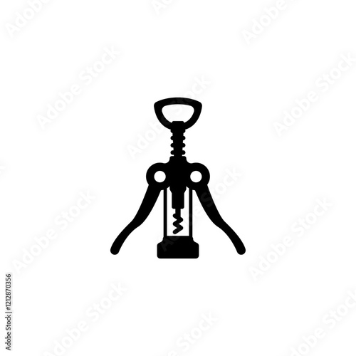 Classic leveraged corkscrew silhouette, ideal for wine enthusiasts.