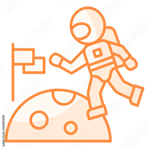 Space Walk  Icon Element For Design