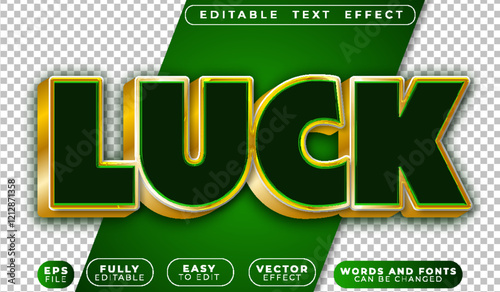 Luck Gambling Game Green Fully Editable Vector Text File