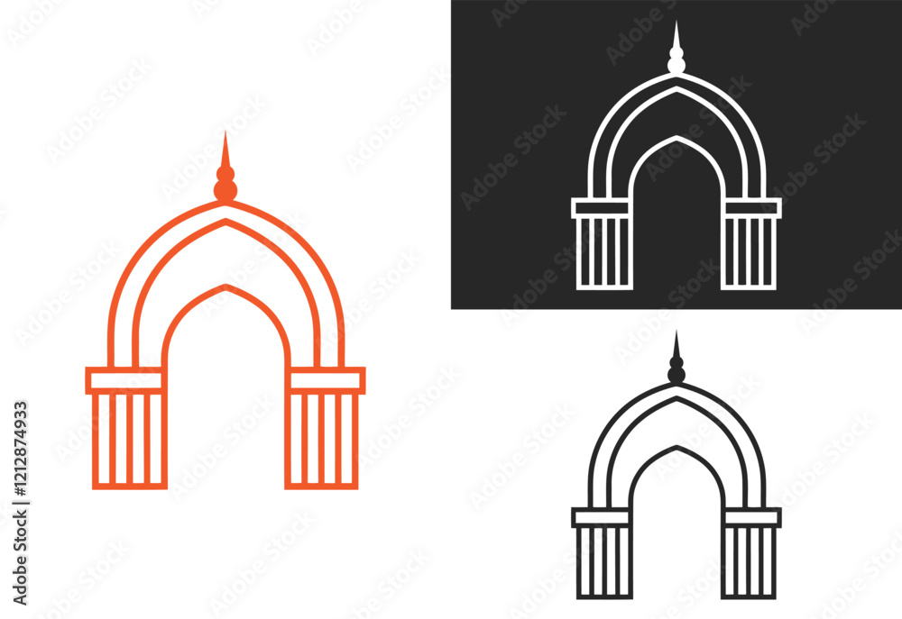 Beautiful Islamic gate vector design Beautiful Islamic gate vector design