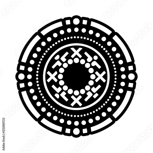 Hobo dots symbol icon in glyph style