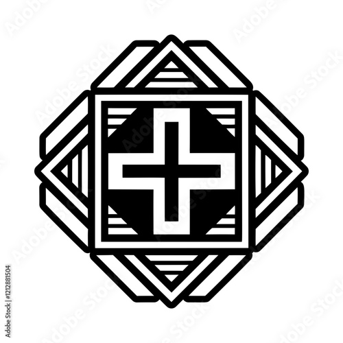 Plus hobo symbol icon in filled style