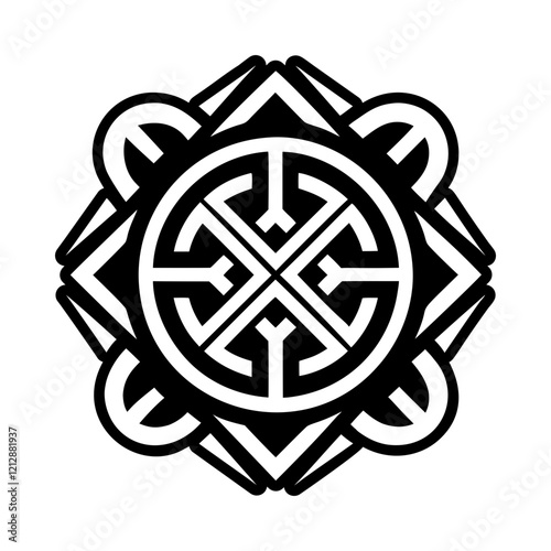 A filled style icon of quiet hobo symbol